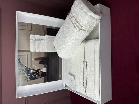 Комплект махрових рушників CHANEL k.beyaz bej , TIVOLYO HOME 00333 фото