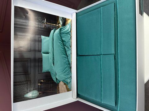 Комплект постільноі білизни  сатин люкс CASUAL K.YESIL,євро TIVOLYO HOME 7665 фото