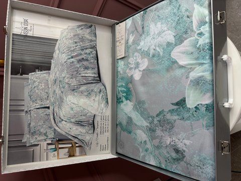 Комплект постільної білизни з тенселю євро LILY turquoise, Maison d'or 6740 фото