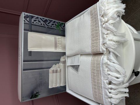 Комплект вафельних  рушників HARVEY ecru/beice , Maison d'or 1108 фото