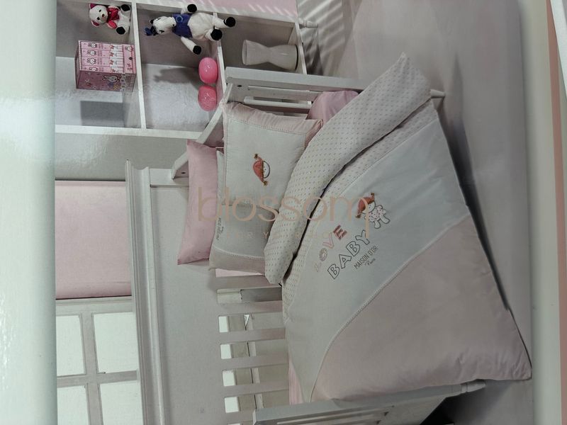 Постельное белье в кроватку для новорождённых BEAR LOVE pink, Maison d'or 7609 фото