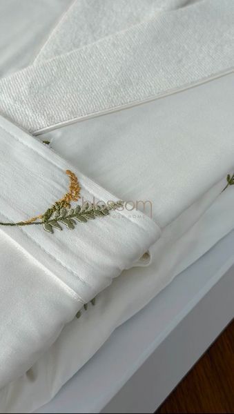 Халат махровый с вышивкой BROCADE,Tivolyo home 00983 фото