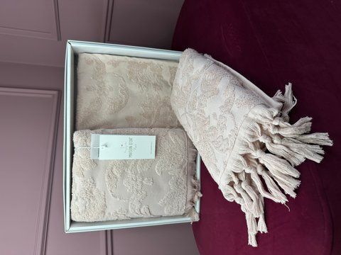 Махрові жакардові рушники SANDRA rose,jacquard towel, Maison d'or 0593 фото