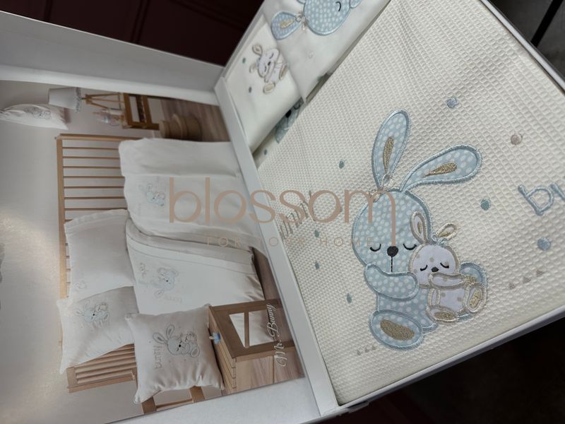 Комплект постільної білизни з пледом в ліжечко для немовлят MR. BUNNY MAVI BEBE TIVOLYO HOME 8682 фото