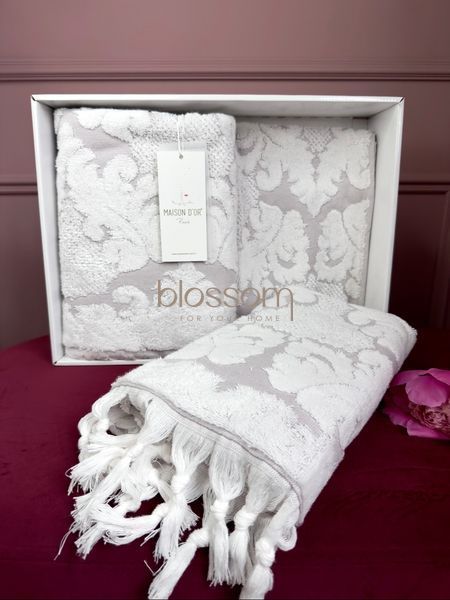 Комплект махрових рушників Maison d'or, CELESTINE, lilac 0703 фото