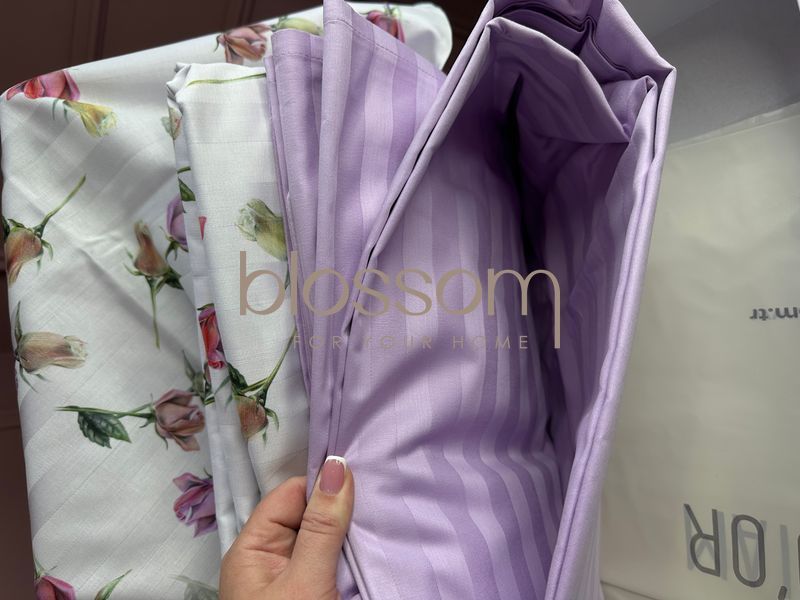 Комплект постільної білизни сатин DREAM ROSE lilac,Maison d'or, євро  1110 фото