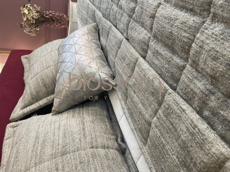 Комплект покривала з наволочками та декоративною подушкою Peper Home,ARIA grey 0786 фото