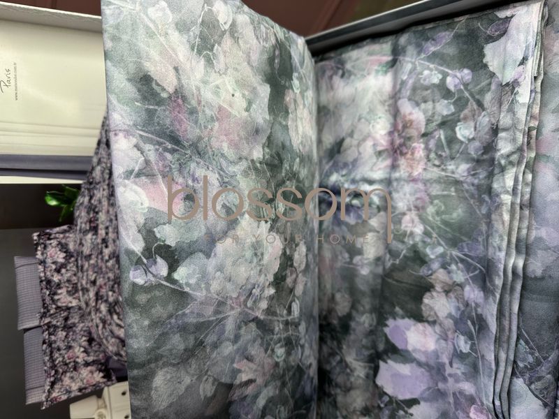 Комплект постільної білизни з тенселю євро  YOLANDA dark purple , Maison d'or,євро 1116 фото