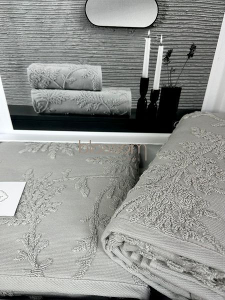 Комплект махрових рушників CASERTA gri,Tivolyo home 0710 фото