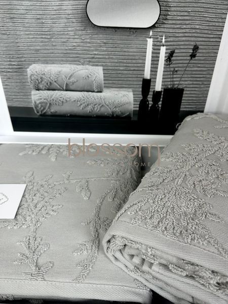 Комплект махрових рушників CASERTA gri,Tivolyo home 0710 фото