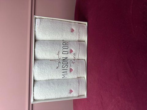 Комплект  кухонних рушників SOFT HEARTS pink, Maison D'or 00295 фото