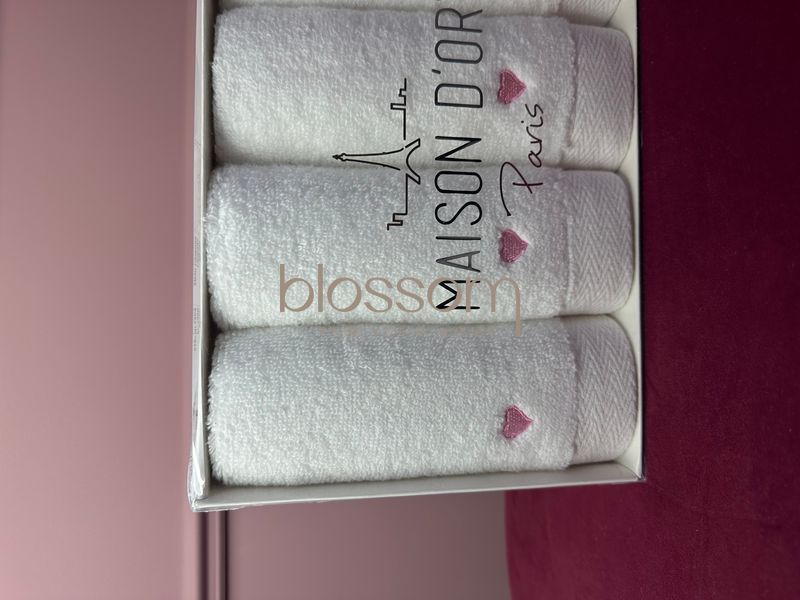 Комплект  кухонних рушників SOFT HEARTS pink, Maison D'or 00295 фото