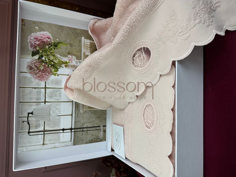 Комплект махрових рушників ANTOINETTE pembe, TIVOLYO HOME 8704 фото