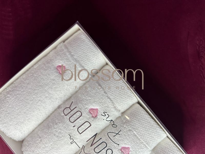 Комплект  кухонних рушників SOFT HEARTS pink, Maison D'or 00295 фото