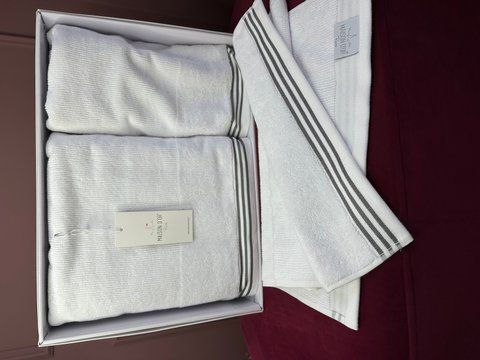Комплект махрових рушників PURALICNE white, Mаison D'or 00986 фото