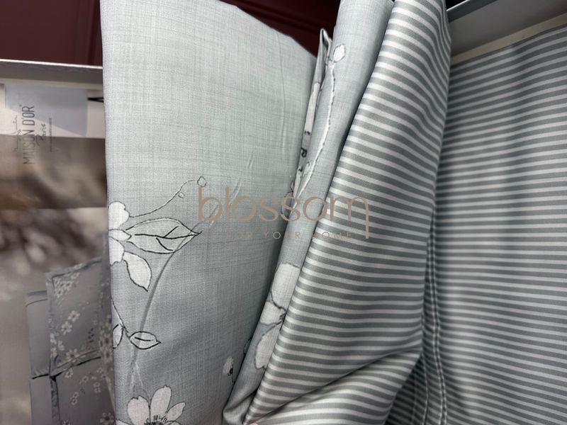 Комплект постельного белья из тенселя евро MARGUERITES grey, Maison d'or 1118 фото